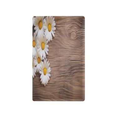 Imagem de Wassud Placa de cobertura para interruptor de luz de margarida, 1 capa de tomada em branco, placa de parede, decoração de casa, sala de estar, quarto, decoração