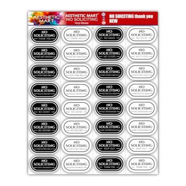 Imagem de AESTHETIC MART Adesivos sem solicitação de etiqueta, multicoloridos, 3,5 x 1,7 cm, pacote com 10, para entrada doméstica, câmeras de campainha, portas e janelas