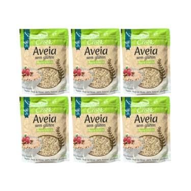 Imagem de Kit com 6 Pouchs de Aveia em Flocos Médios sem Glúten de 200g cada - Cereal Crock