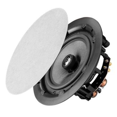 Imagem de OSD Audio Par de alto-falantes de teto de 20 cm 150W, grade magnética aparada, tweeter giratório, grade pintável ACE840