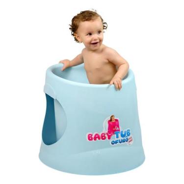 Imagem de Banheira de Bebê Ofurô 1 À 6 Anos Ergonômico Babytub, Azul Candy