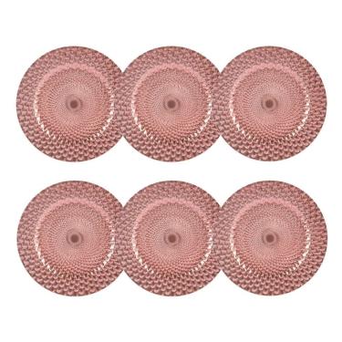 Imagem de Cj 6 Sousplats de Plástico Rosé Gold 33cm Royal Decor