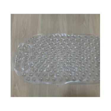 Imagem de Tapete Para Box Antiderrapante com Ventosas Tapete de Banheiro Massageador para os Pés Modelo Retangular (Transpsrente 648)