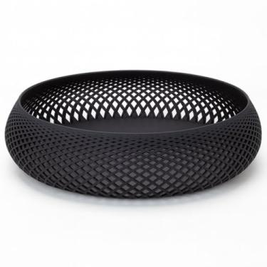 Imagem de Cesto Organizador Moderno Decorativo Porta Objetos, Chaves, Carteira Bandeja Porta para Mesa e Quarto(Branco,17cm)