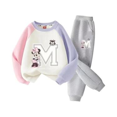 Imagem de Conjunto De Duas Peças De Algodão Com Estampa Da Minnie Da Disney Para