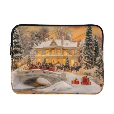 Imagem de Capa para laptop feminina de 15,6 cm, bolsa durável para transporte, à prova de choque, capa protetora para notebook