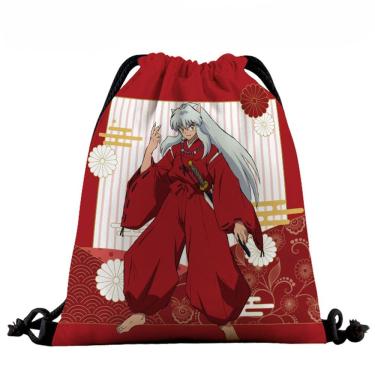 Imagem de Mochila com cordão Anime Inuyasha com impressão 3D para crianças