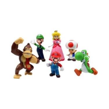 Imagem de Figuras De Brinquedo Super Mario Bros, Conjunto De 6-18 Peças, Yoshi, 