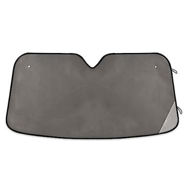 Imagem de Protetores solares de carro cinza ferro para janela frontal, capa solar para para-brisas de carro, acessórios de janela de carro