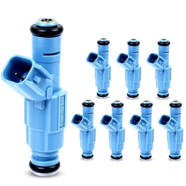 Imagem de Autotiming Conjunto de 8 injetores de combustível compatíveis com Dodge 2001-2003 Dakota Durango Ram 1500 4,7L substituição de injetor de combustível para Jeep Grand Cherokee 53032145AA 0280155849