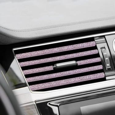 Imagem de EOHMAK Tira de acabamento de saída de ventilação de carro 10 peças de acabamentos de moldagem de saída de ventilação de carro tiras de decoração de ar condicionado para saída de ventilação de veículo