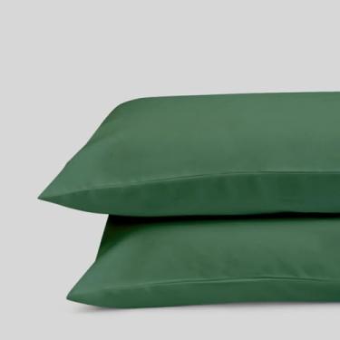 Imagem de FABDREAMS Fronhas Queen padrão 100% algodão orgânico | Contagem de 400 fios | Coleção de hotéis de luxo | Algodão de grampo longo certificado GOTS | Mais suave que algodão egípcio | Conjunto de 5 a 50