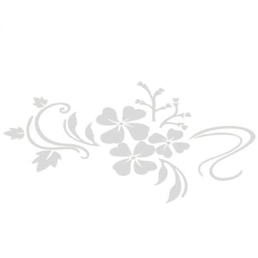 Imagem de GLOGLOW Decoração Diária Decoração de Arte Plástica Removível, 60x40cm, Prata e Dourada, para Sala de Estar e Quarto Espelho Adesivo de Parede Flor, Nan (Prata)