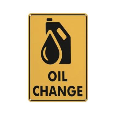 Imagem de Placa de troca de óleo 20 x 30 cm alumínio livre de ferrugem - proteção UV, à prova de intempéries e resistente ao desbotamento