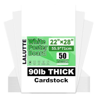 Imagem de Quadro de pôster branco de 56 x 71 cm, adequado para artesanato escolar, desenho (branco, 56 x 71 cm - 50 peças)