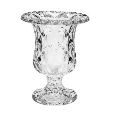 Imagem de Vaso Decorativo Com Pé De Vidro Diamond Transparente Lyor