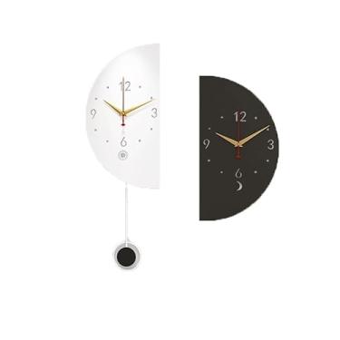 Imagem de Relógio de parede Relógio de canto dupla face para sala estar Home Watch Luminária parede luxo com luz criativa Sem tique-taque