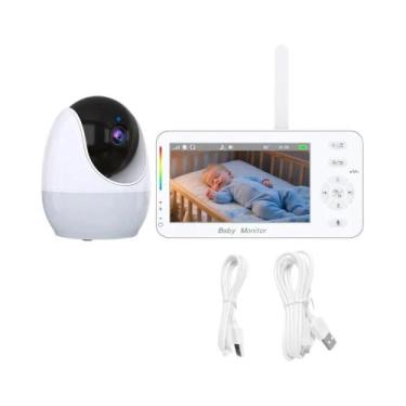 Imagem de Monitor De Bebê WiFi 1080P Com Tela De 4.3 Polegadas, Controle Duplo, 