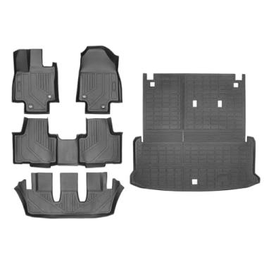 Imagem de EnergyyWing Tapetes TPE para todos os climas e tapete de carga conjunto completo para Toyota Grand Highlander 2024-2026 (modelos de 7 e 8 assentos | compatível com híbrido) - Proteção interior