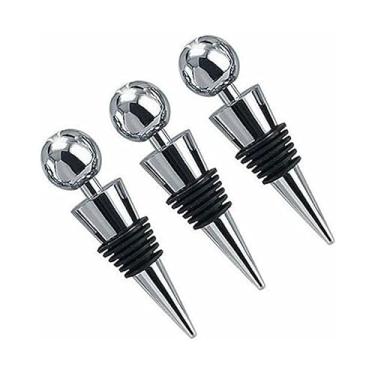 Imagem de Protetor de Garrafa para Coleção Vinho 3 unidades - e Selador Champanhe Cerveja Manutenção rolhas Ajusta em Todas as Bocal Garrafas Lembranças Festa C