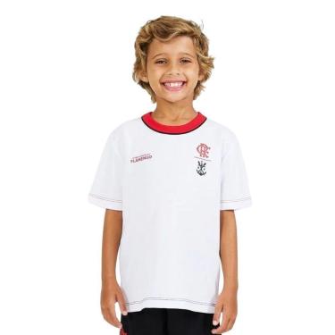 Imagem de Camiseta Braziline Flamengo Chocar Infantil - Branco 12-Unissex
