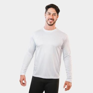 Imagem de Camisa Masculina Manga Longa Proteção Uv Respirável Gola Crew - Loja P