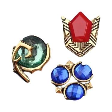 Imagem de Broche De Joias Majora's Mask, Escudo Hylian De Zelda, Pedras Espiritu