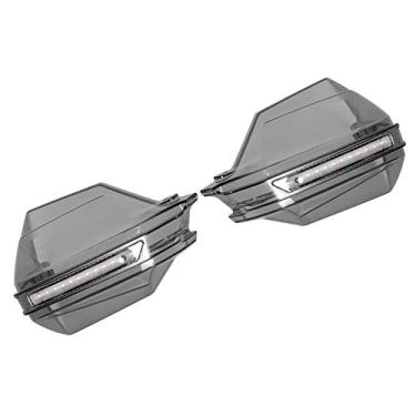 Imagem de KIMISS Protetor de Mão à Prova de Universal para Motocicleta Com Luz LED R - Proteção de Sinal de Giro Azul e Amarelo para ATVs