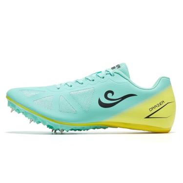 Imagem de ORRZER Tênis masculino de corrida e salto leve para corrida e salto, Verde/amarelo/preto, 9.5 Women/8 Men