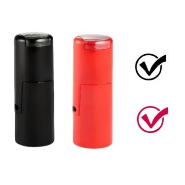 Imagem de Carimbo de marca de verificação personalizado autotinta, carimbo de cheque, carimbos de endereço de devolução personalizados, carimbos de borracha personalizados para professores de negócios (T-Check)