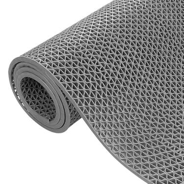 Imagem de Tapetes De Piso De Drenagem Não Deslizante, Tapetes Comerciais De Drenagem De Malha De Pvc, Tapetes De Piso Do Banheiro, Para A Piscina Da Piscina Banhe(Size:47.24in/120cm× 39.375in/100cm,Color:cinza)