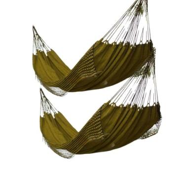 Imagem de Kit 2 Rede De Descanso Casal Resistente Grande 2,50 m x 1,50 m (2 OURO.)