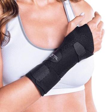 Imagem de Munhequeira Kestal Neosoft Bilateral com Tala e Ajustável Preta