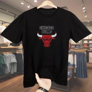 Imagem de camisa masculina Chicago Bulls camisa oversized, p, preto