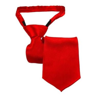 Imagem de Gravata Adulto Slim Fit Com Nó Pronto Ref: 255 - HERO MEN, Vermelho