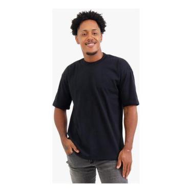 Imagem de Camiseta Oversized Streetwear 100% Algodão Reforço Superior - Hugo job