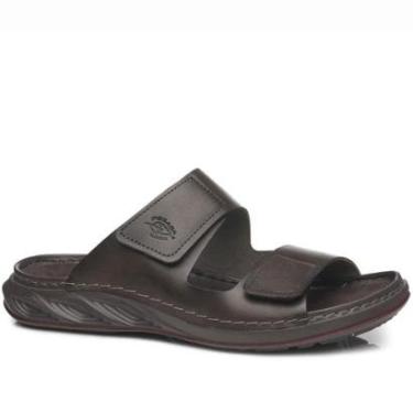 Imagem de Chinelo Pegada Masculino em Couro Brown 134101-04-Masculino
