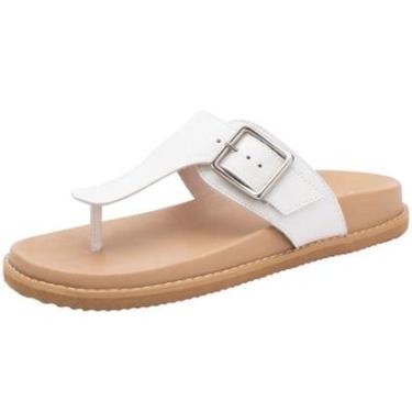 Imagem de Chinelo Feminino Jasmine Flatform Couro De Dedo Lia Line-Feminino