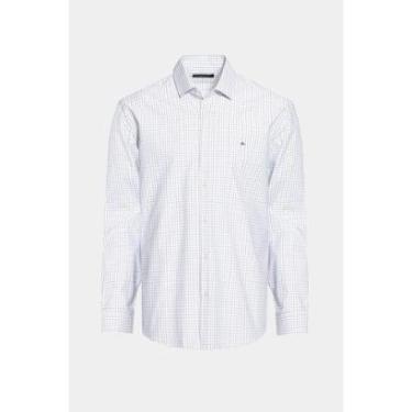 Imagem de Camisa Aramis Regular Tricoline Xadrez Branco Com Marinho-Masculino