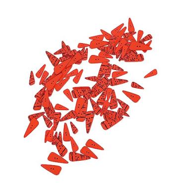 Imagem de Cosiki Botões de Madeira de Cenoura Laranja 100 Peças, Artesanato Fofo, Costura, Botões Diy para o Natal Com 2 Furos para Projetos Diy, Material de Madeira Sintética (Direto)