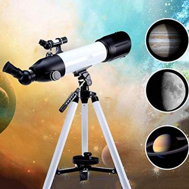 Imagem de pcagfaajmh Telescópio infantil para iniciantes em astronomia, telescópios refratores com tripé e mochila. Ótimo telescópio astronômico para crianças explorarem o espaço da lua