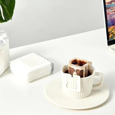 Imagem de Filtros descartáveis de papel de filtro de café para orelha pendurada, pacote com 50