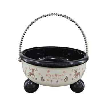 Imagem de Generic Fruteira com pedestal, bandeja para frutas, suporte decorativo criativo para vegetais, ideal para de cozinha, centro de mesa, Creme