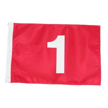 Imagem de Aymzbd Bandeira de Golfe, Bandeira para Putting Green, Numerada, 49 X 32 Cm (19,3 X 12,6 Polegadas), Ideal para áreas de Prática No Jardim, No Campo Ou Como, 1