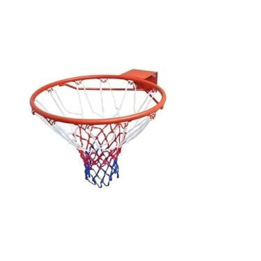 Imagem de Cesta De Basquete, Com Estrutura De Ferro, Bomba De Ar E Bola De Basquete; O Conjunto Completo Inclui Rede, Bola De Basquete, Trava De Bola E âNcora
