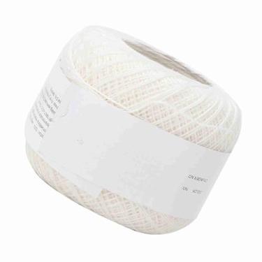 Imagem de Generic Bola de Fio de Algodão de Renda Colorida, Linha de crochê Macia e Suave, Lavável à Mão e Fácil de Armazenar, Ideal para Projetos de Costura e Decoração (6601 branca de neve)