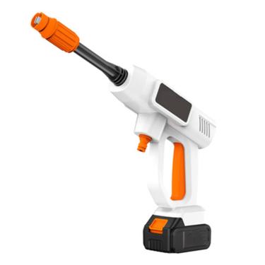 Imagem de Máquina de lavar carro elétrica, pistola de água de alta pressão doméstica recarregável, bateria de lítio portátil máquina de lavar de alta pressão sem fio, adequada para limpeza de carros, cercas, ta