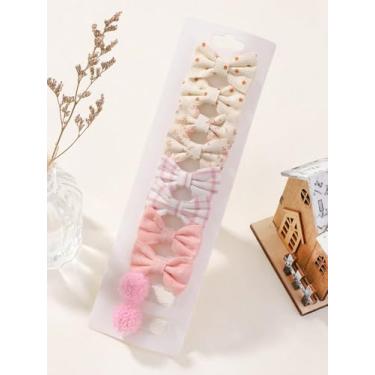 Imagem de 10 peças de grampos de cabelo pequenos para bebês meninas 3,6 cm - 5,6 cm mini conjunto de presilhas antiderrapantes totalmente forradas artesanais laço flor acessórios de cabelo para recém-nascidos