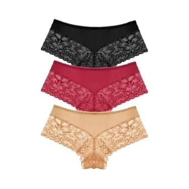 Imagem de Conjunto De Calcinhas Sexy De Renda Femininas Floral Romântico G Strin