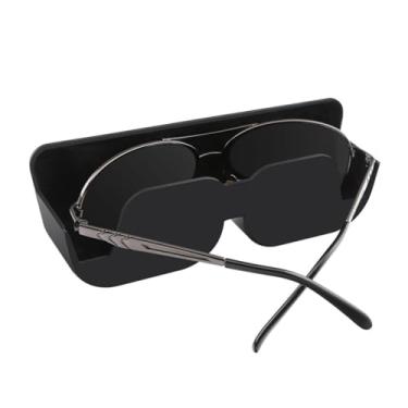 Imagem de Porta-Óculos de Sol para Carro - Organizador Semiaberto Com Adesivo - Porta Óculos Para Visor Com Revestimento De Veludo,Para Condutores De Automóvel SUV Caminhão Sedan Dashboard